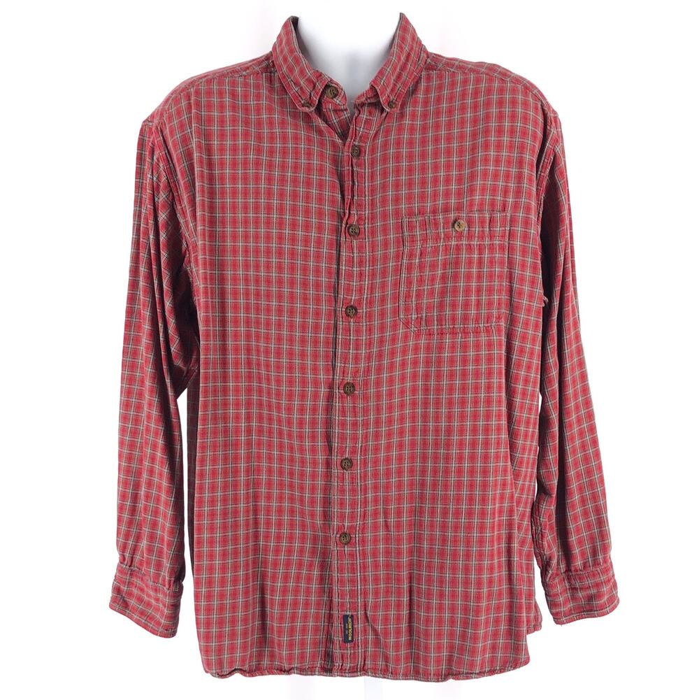 Woolrich red plaid flannel button down shirt